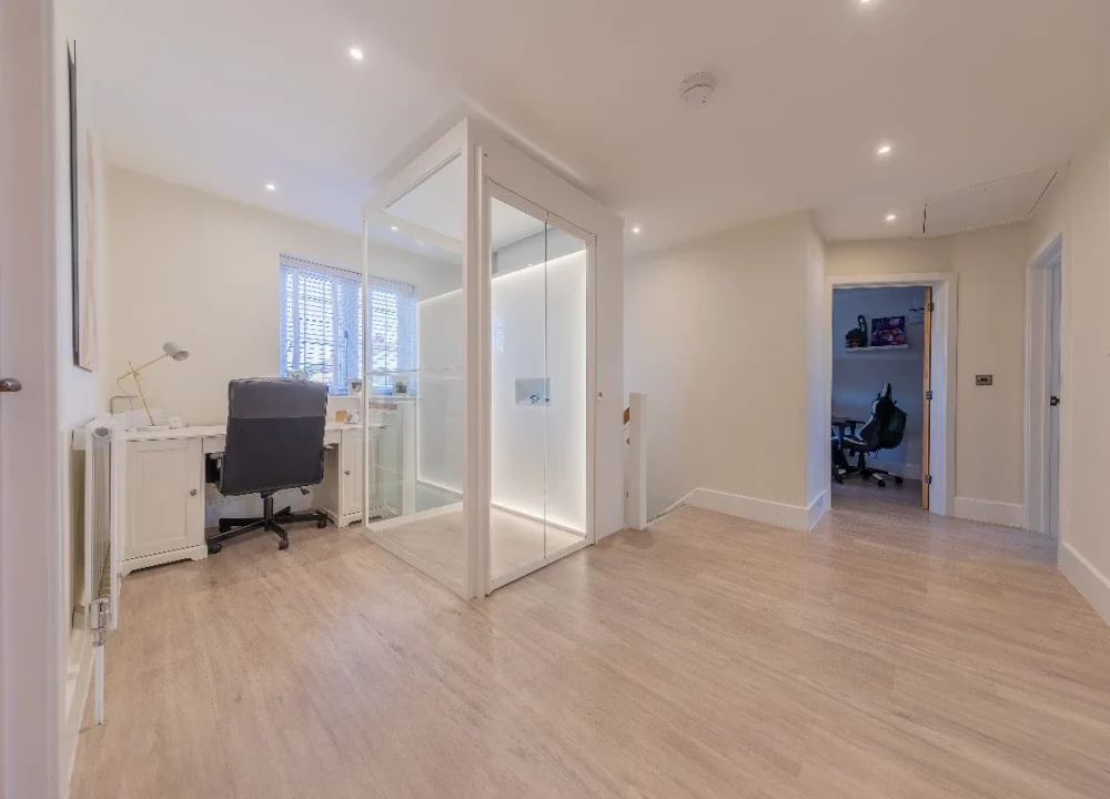 A modern bright home office.