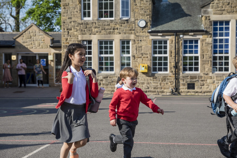 Children in a school playground.